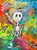 Veranstaltungsbild Skelettbilder malen nach Jean-Michel Basquiat
